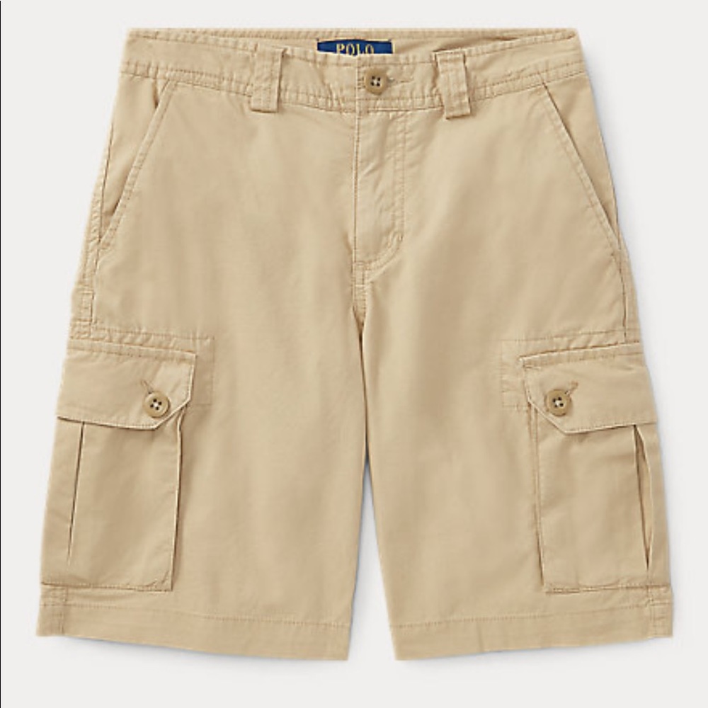 Ralph Lauren Polo Cotton Chino Cargo Shorts Uniform Khaki